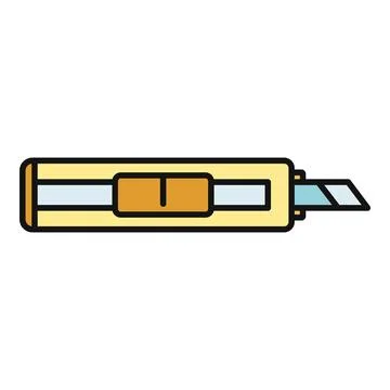 Utility knife tool for cutting and crafting Stock Illustration