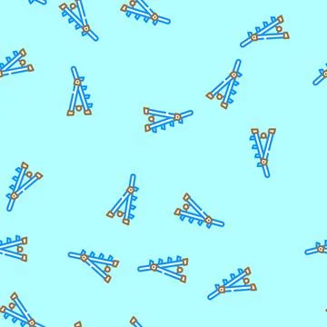 Utility ladder garage tool vector seamless pattern 库存插图