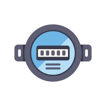Utility meter icon displaying usage data in flat design Stock Illustration