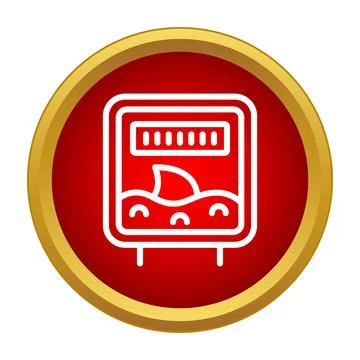 Utility meter showing high energy consumption with shark fin Stock Illustration