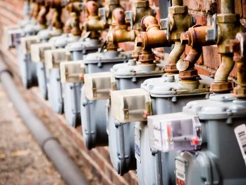 Utility meters Stock Photos