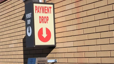 Utility payment drop box. Stock Footage 30148199