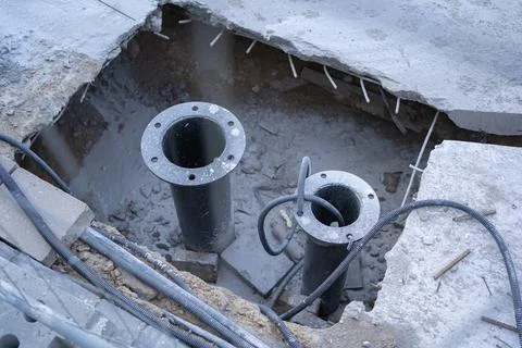 Utility Pipe Installation Fotos de archivo