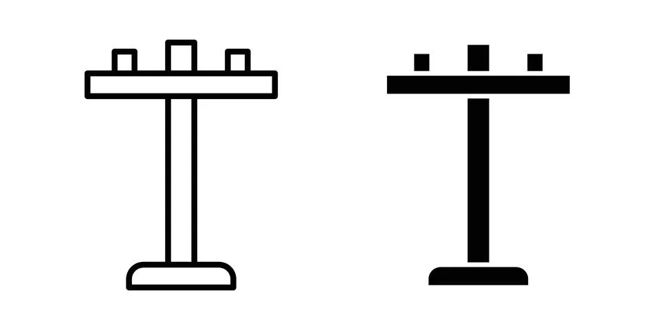 Utility pole icon vector, symbol, logo illustrations Stock Illustration