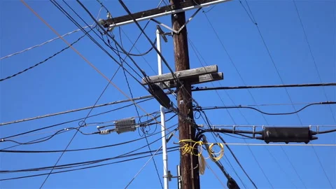 Utility pole in slow motion Video stock 87016347