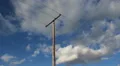 Utility pole with time lapse clouds. HD Footage