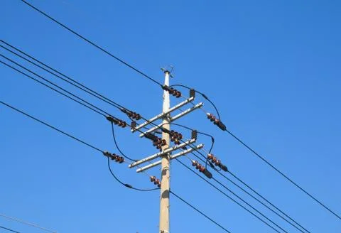 Utility poles Stock Photos