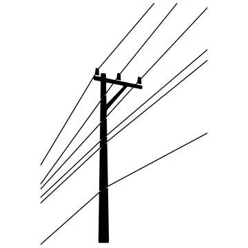 Utility Power Pole Line Icon イラスト素材