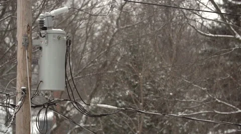 Utility - Power Pole in the Winter 스톡 동영상 46731203