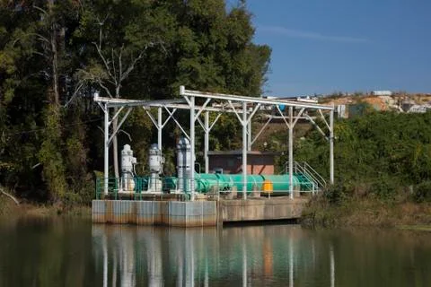 Utility pumping station Stock Photos