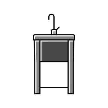 Utility sink color icon vector illustration Stock-Illustration