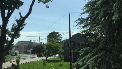 Utility Worker Repairs Power Line Stock Footage 131991575