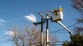 Utility Workers Moving Power Lines - 4K Time Lapse 4k or 4k+ Resolution