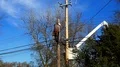 Utility Workers Moving Power Lines - Time Lapse HD Footage