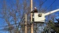 Utility Workers Moving Power Lines - Time Lapse Video HD