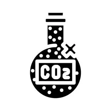 Utilization carbon glyph icon vector illustration Stock Illustration