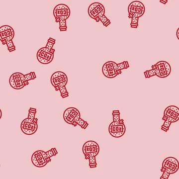 Utilization carbon line vector seamless pattern Illustrazione stock