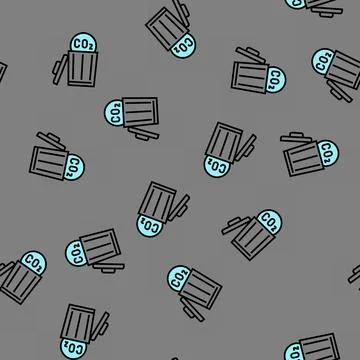 Utilization carbon vector seamless pattern Stock Illustration