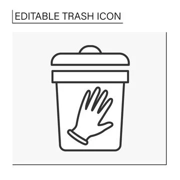 Utilization line icon Stock Illustration