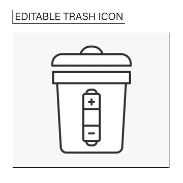 Utilization line icon Stock Illustration