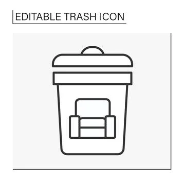Utilization line icon Stock Illustration