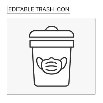 Utilization line icon Stock Illustration
