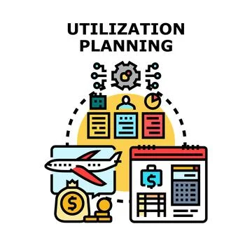 Utilization planning optimizing resource allocation strategy Illustration