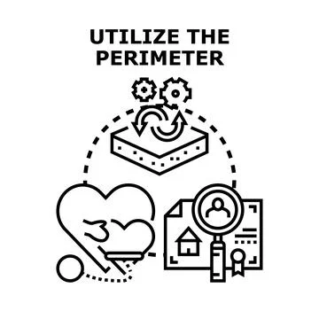 Utilize perimeter concept for property management and community engagement Stock Illustration