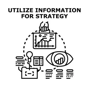Utilizing data information for successful business strategy and analytics Stock Illustration