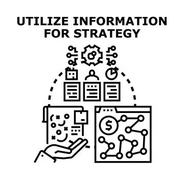 Utilizing information for business strategy and management Stock Illustration