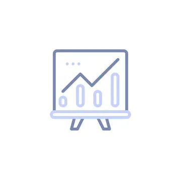 Utilizing a Whiteboard for Effective Presentation Reports Stock Illustration