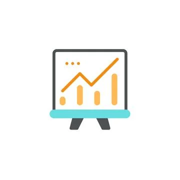 Utilizing a Whiteboard for Effective Presentation Reports Stock Illustration