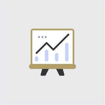 Utilizing a Whiteboard for Effective Presentation Reports Stock Illustration