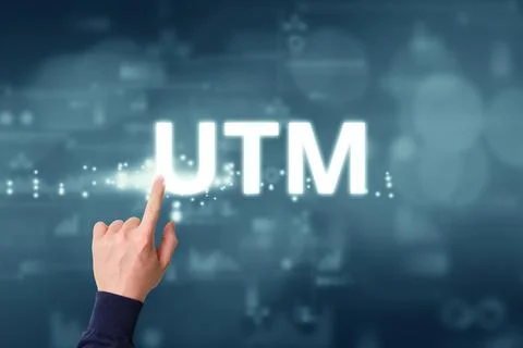 UTM - Urchin Tracking Module. Parameter to track advertising campaigns on the Stock Photos