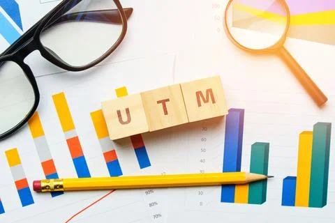 UTM - Urchin Tracking Module. Specialized parameter in the URL used by market Stock Photos