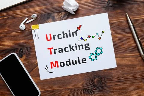 UTM - Urchin Tracking Module. Specialized parameter in the URL Stock Photos