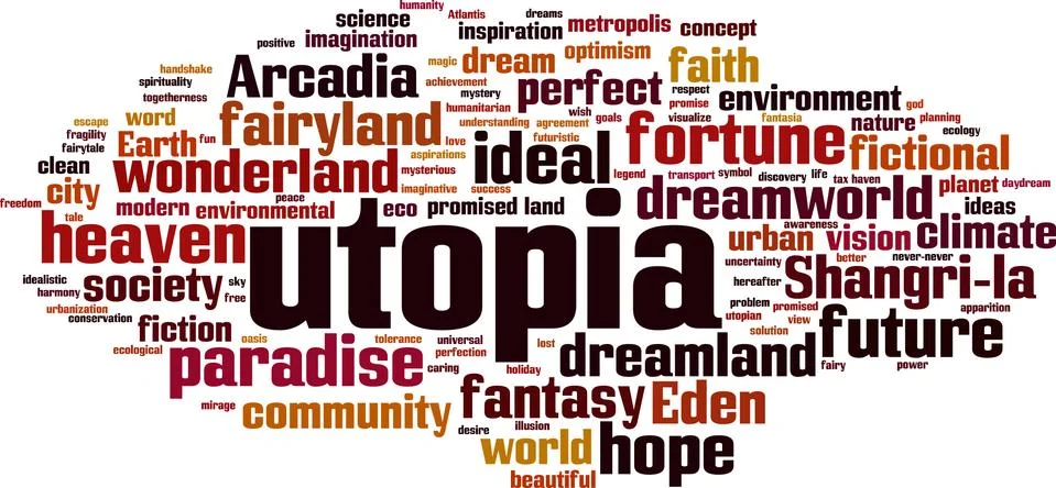 Utopia word cloud イラスト素材