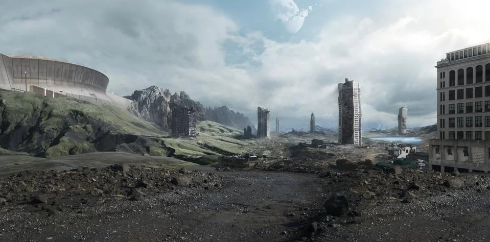 Utopian Future World Illustration