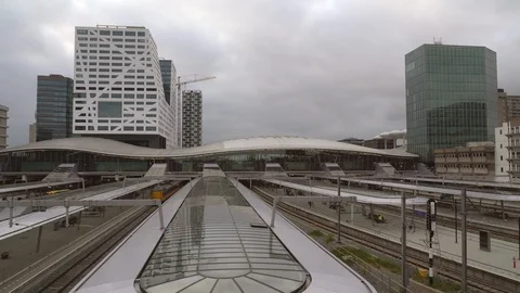 Utrecht Central train station Stock Footage 112361189
