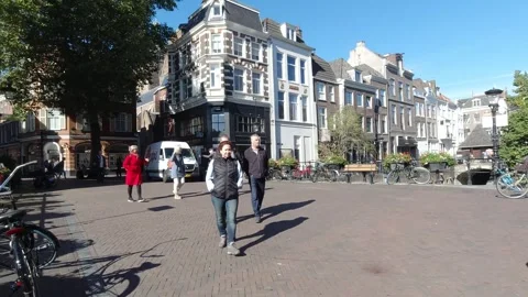 Utrecht, Netherlands. Lichte Gaard and Maartensbrug. Stock Footage 259266931