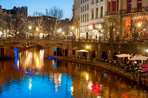 Utrecht old town Stock Photos