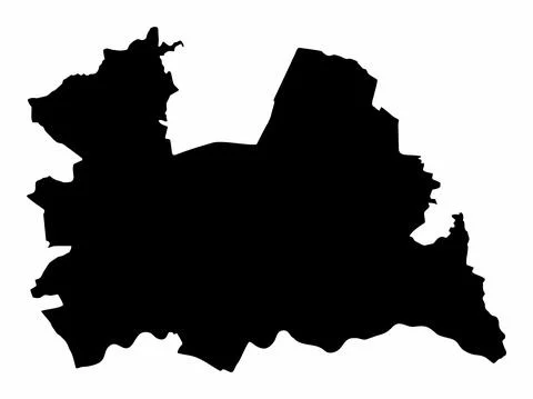 Utrecht silhouette map Stock Illustration