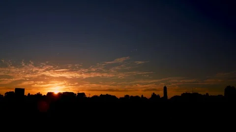 Utrecht Timelapse of city Centre at Sunset (4k, summer 2018) Stock Footage 99840060