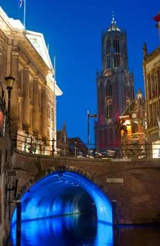 Utrecht at twilight Stock Photos