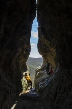 Utrobata cave, view from the inside Stock Photos