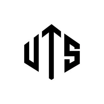 UTS letter logo design with polygon shape. UTS polygon and cube shape logo .. Stock Illustration
