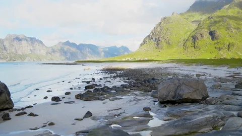 Uttakleiv beach Stock Footage 88900687