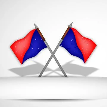 Uttar Pradesh flag Stock Illustration