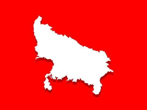 Uttar Pradesh Map background Illustrazione stock
