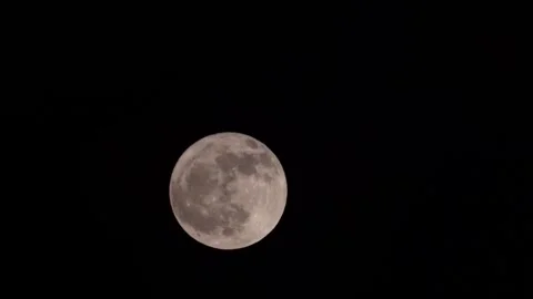 Uttarakhand, India: Full Moon Over Dark Night Sky Vídeo Stock 276399335